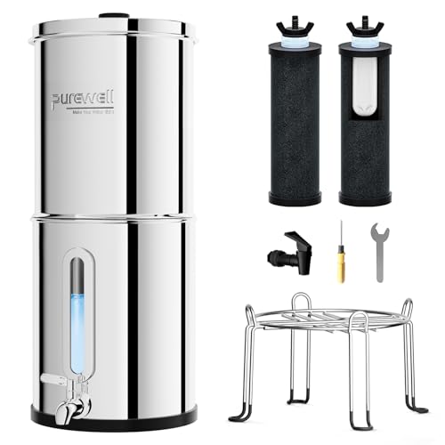 Purewell 2.25G Gravity Water Filter System with Water Level - Image 2