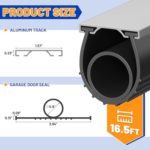 Garage Door Bottom Seal, 16.5FT Heavy-Duty Garage Door | Home Repair - Image 3