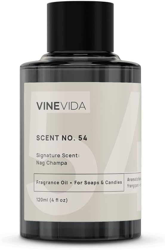 VINEVIDA [4oz] Nag Champa Fragrance Oil for Candle Making and Soap Making - Premium Candle Scents for Soy Candles