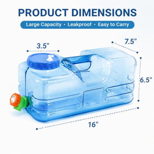 Dicunoy Camping Water Container, 2.6 Gallon Portable Water - Image 4