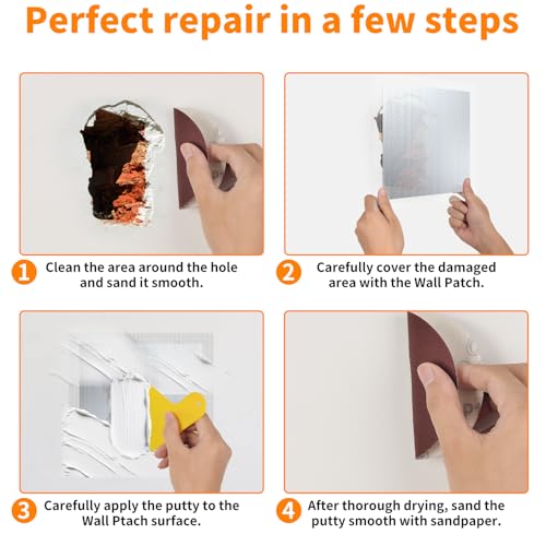 Wall Patch Drywall Repair Kit, 12 x 12 Inch - Image 7