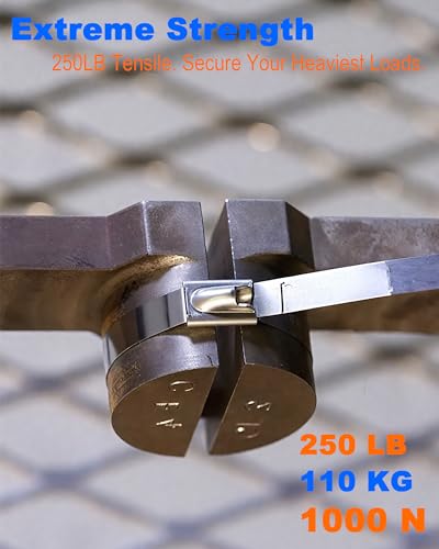 Metal Zip Ties, 100PCS, 11.8 Inch, 304 Stainless Steel - Image 6