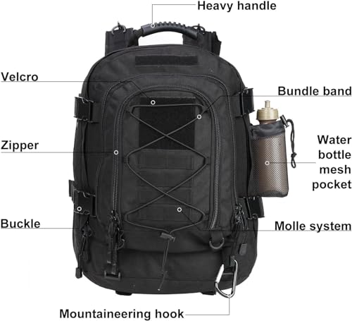 Expandable 40-64L Military Tactical Backpack 3 Day Bag - Image 6