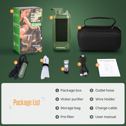 ITEHIL Portable Electric Water Filter, 0.01 Micron Camping - Image 7