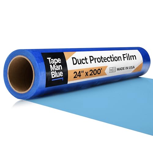 TapeManBlue Duct Protection Film, 24 inch x 200 feet - Image 2