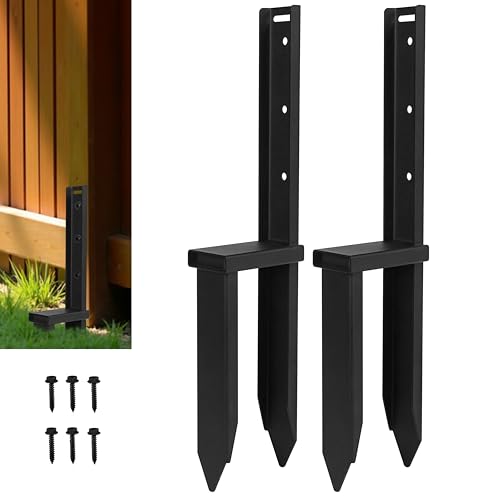 2PcsFence Post Repair Kit, Ground Spike Anchor - Image 2
