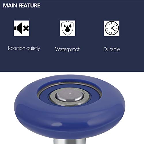 XiKe Blue 2" Nylon Garage Door Roller, 10 Pack - Image 3