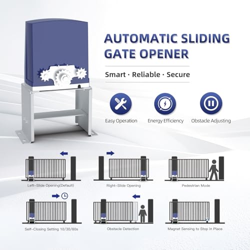 1400 lb Automatic Sliding Gate Opener for Sliding Gates Up - Image 7