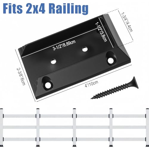 20pcs Deck Railing Brackets Connectors for 2x4 Railing Connectors - Image 3