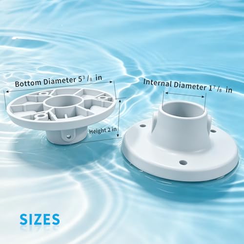 2 Pcs 2 Inch Above Ground Pool Ladder Deck Flange Replacement - Image 3