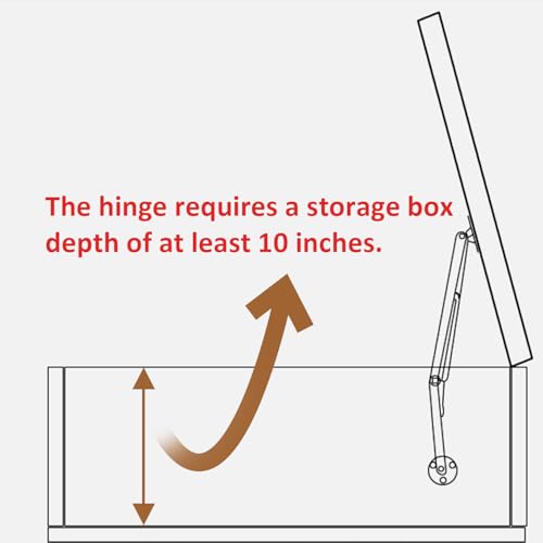 2 Pack | 150N Gas Strut Spring Hinges for Heavy Lids - Image 6