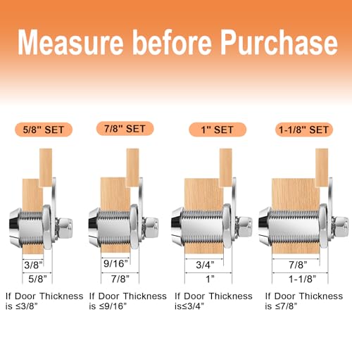Cam Locks Keyed Alike 5/8" RV Storage Lock 4PCS RV | Home Organization - Image 6