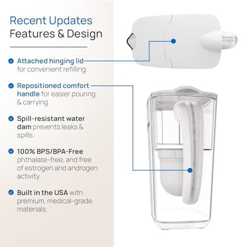 Clearly Filtered Water Filter Pitcher, 10 Cup BPA Free Water - Image 5