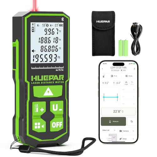 Huepar 200Ft Bluetooth Laser Measuring Tool S60-BT, APP Control - Image 2