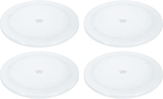 uxcell 4Pack Acrylic Lazy Susan Turntable, 9" Spinner Lazy Susan Turntable Organizer, Acrylic Ball Bearing Rotating Tray for Pantry Spice Rack Decorating, White