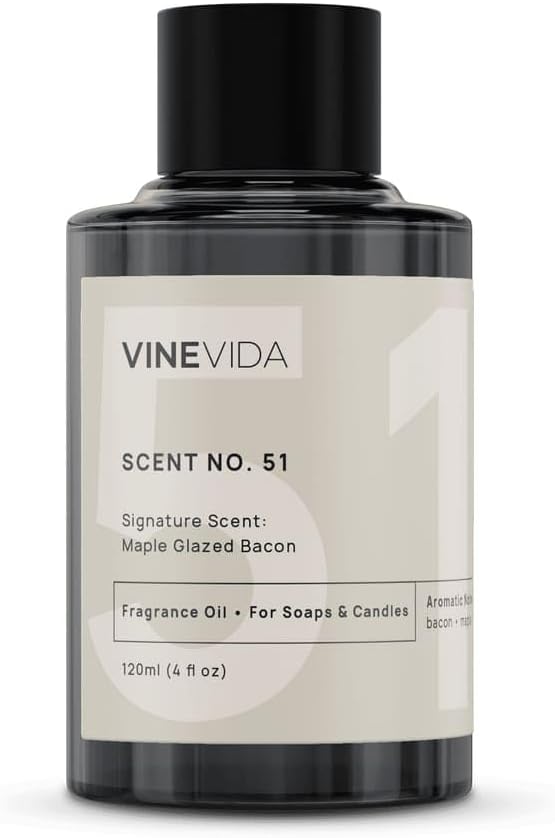 VINEVIDA [4oz] Maple Glazed Bacon Fragrance Oil for Candle Making and Soap Making - Premium Candle Scents for Soy Candles