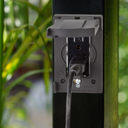 Maxxima 1-Gang Vertical Outdoor Outlet Cover Box, Black, 2-Pack - Image 6