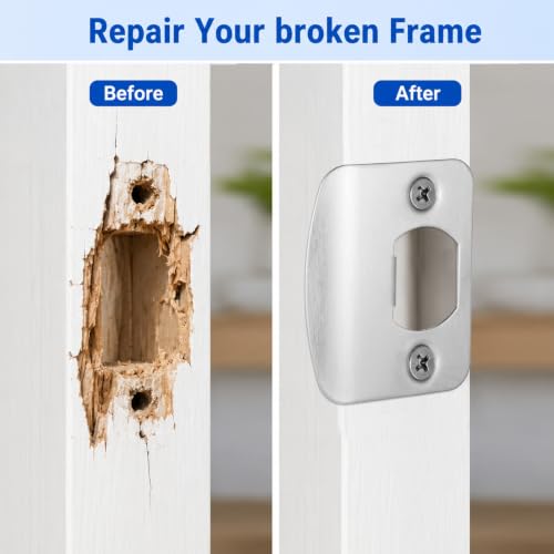 12 Pack Standard Door Strike Plate Repair Kit, Door Latch - Image 6