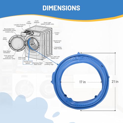 Washer Door Boot Seal For GE GFW850SPN0RS GFW650SPN0SN | Home Repair - Image 3
