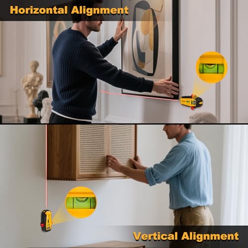 PREXISO 2-in-1 Line Laser Level & Magnetic Nail Detector - Image 4