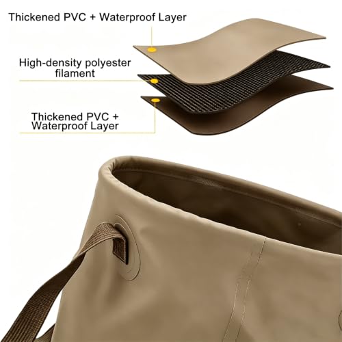 Collapsible Water Bucket, Portable Foldable Camping Bucket - Image 5