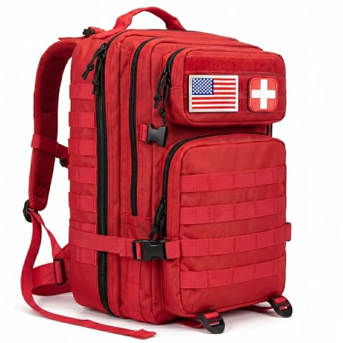 NOVO Red First Aid Backpack Empty, First aid Back Pack - Image 2