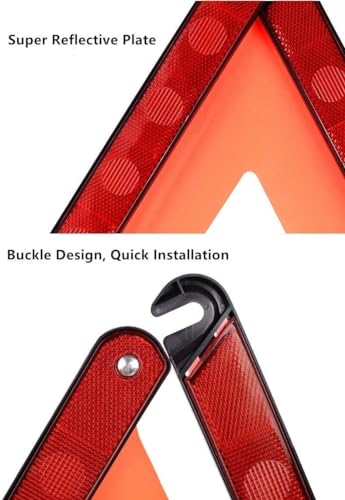 aikko Safety Triangle 6-Pack, Foldable Emergency Road Reflector - Image 4