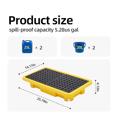 2 Pcs Spill Containment Pallet, 2-Drum Plastic Platform - Image 4
