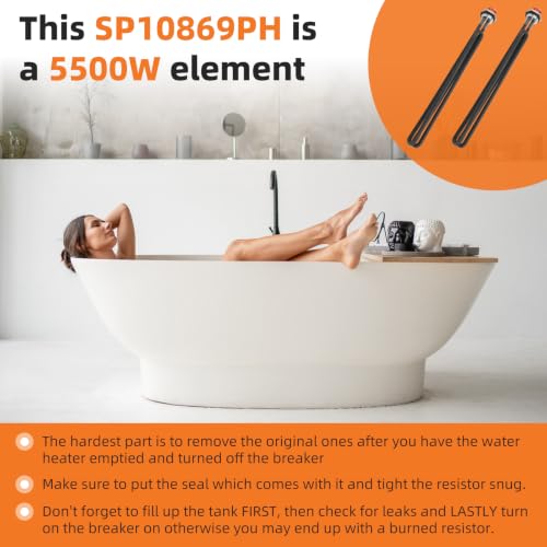 2 Pack SP10869PH 5500-Watt Screw-in 240-volt Hot Water - Image 5