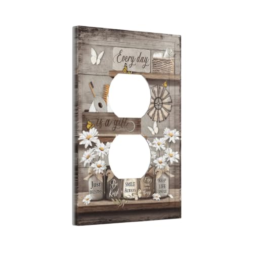 Farmhouse Flowers Daisy Outlet Covers Decorative Light | Home Repair - Image 4
