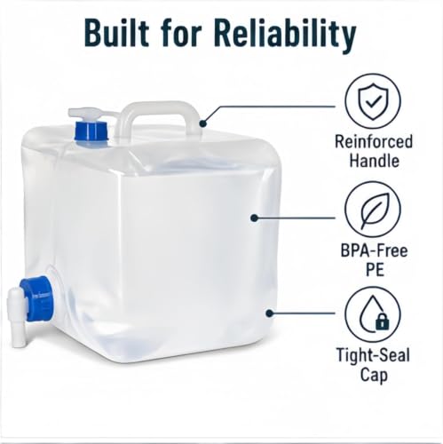 Collapsible Water Container with Spigot 5L - BPA-Free - Image 4