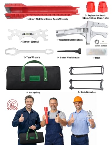 Basin Wrench Set – Ultimate, Heavy-Duty Plumbing Tool Kit | Hand Tools - Image 8