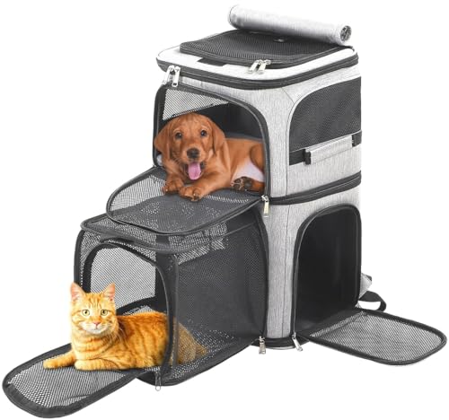 Expandable Cat Backpack Carrier for 2 Cats, Dog Backpack - Image 2