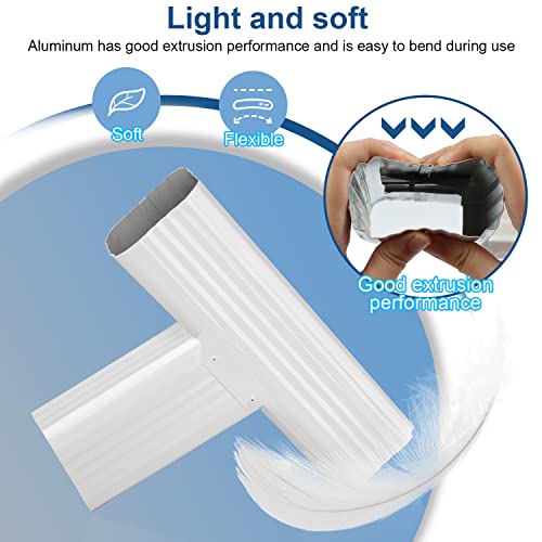 VYH Gutter Downspout Y Connector 2x3 Standard Left High Gloss - Image 6