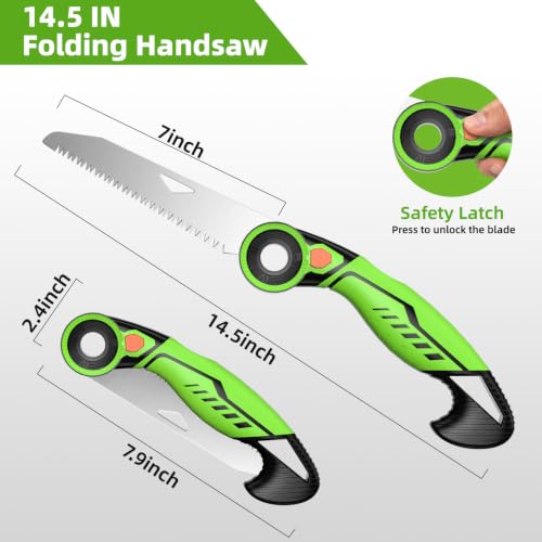 AIRAJ 7" Pruning Saw for Tree Trimming, Folding Saw - Image 4