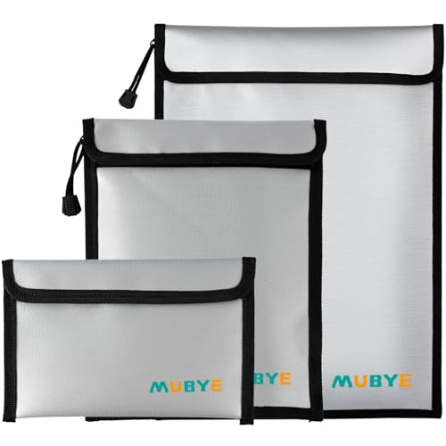 Fireproof Waterproof Document Bag, 3 Pack Safe Money Bags - Image 2