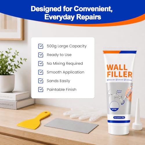 Wall Repair Paste Tube, 17.6Oz 2 Pack Drywall Repair Kit | Home Repair - Image 6
