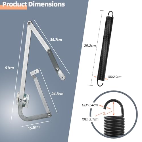 55-2 Attic Ladder Hinge Arms with Springs for Werner Attic - Image 3