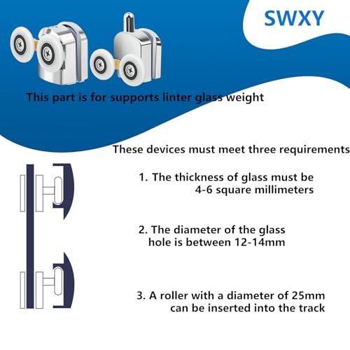 4Pcs Shower Door Roller 25mm Aluminum Alloy Shower Door - Image 7