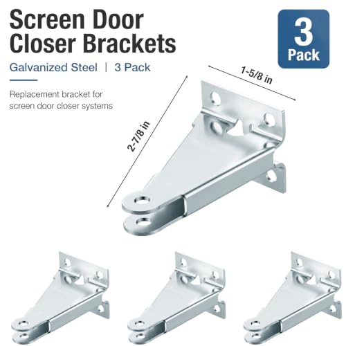 3 Pack Reinforced Storm Door Closer Bracket 2-7/8 Inches Screen - Image 4