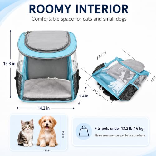 Pet Backpack Carrier for Cats and Small Dogs, Under 13.2 lbs - Image 5