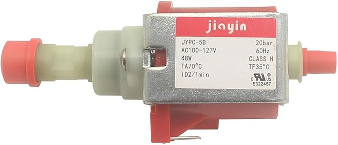 Jiayin JYPC-5B AC 100v - 127V 20 bar 48W Eectromagnetic Solenoid Water Pump Vabration Pump for Coffee machine, electric irons, steam mop, garment steamer, vacuum cleaner,etc