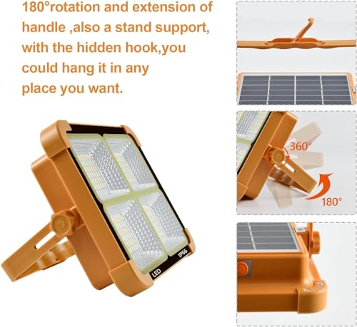 Portable LED Solar Work Light 100W 16500mAh 10000LM - Image 6