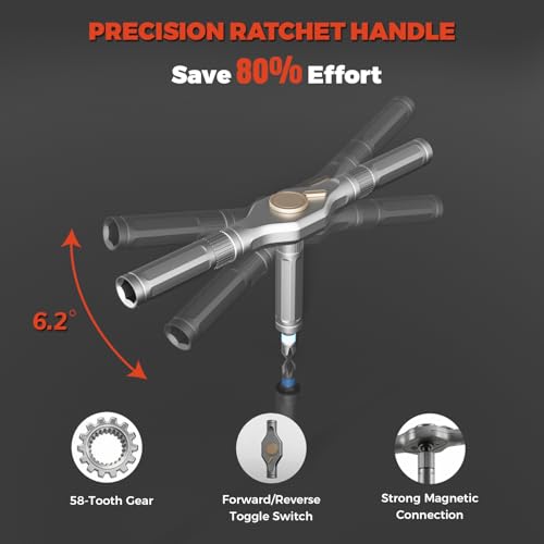 42 in 1 Magnetic Ratchet Screwdriver Set - Includes Allen | Hand Tools - Image 4