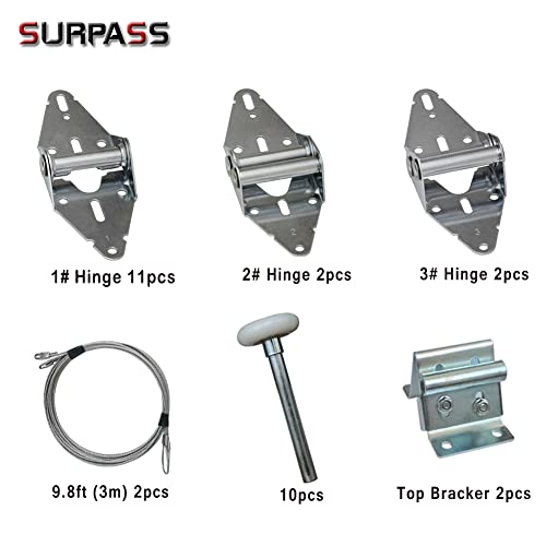 Surpass Garage Door Hardware Kit Roller/Hinge/Top - Image 3