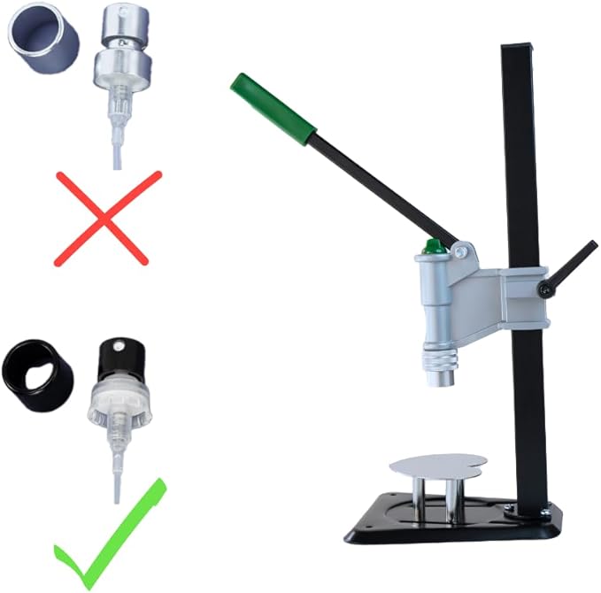 Manual Short Base Desktop Perfume Bottle Cap Sealer, 13-20mm Cap Diameter, Hand Operated Closure Tool (20mm)