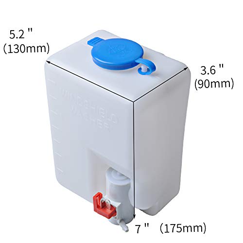 OTUAYAUTO Universal Windshield Washer Bottle, 12V Washer Pump - Image 3