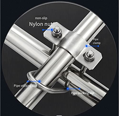 4 Pack Vertical Pipe Clip Cross Connector Clamp Mount OD - Image 6