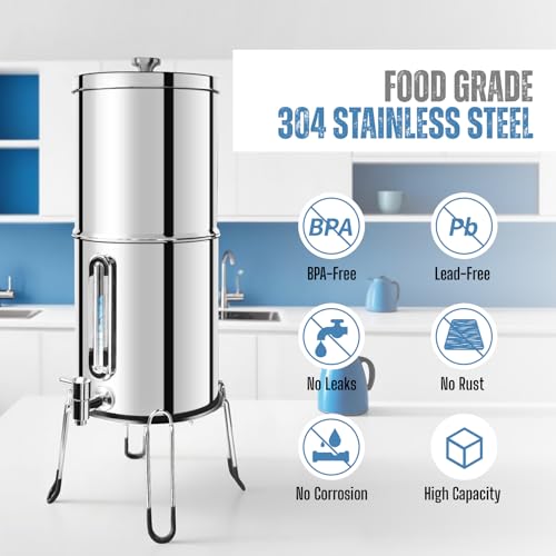 SINCHO 2.25G Gravity Water Filter System with Level Window – - Image 3