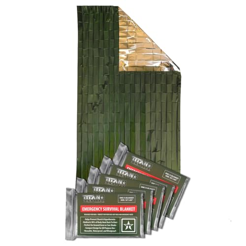 Titan Emergency Blanket 5 Pack Mylar - Thermal Space Blanket - Image 2